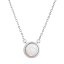 Náhrdelník se syntetickým bílým opálem kulatý 12065.1 white