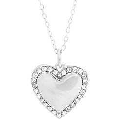 Strieborný náhrdelník so Swarovski Elements srdce Kryštál