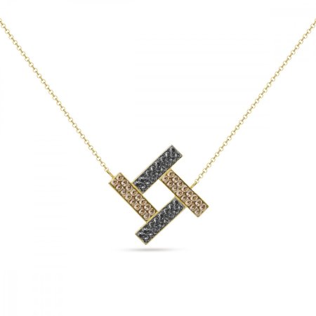 Náhrdelník šedý so Swarovski Elements Sol NGFMP4GSSN Silver Night