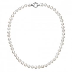 Perlový náhrdelník z pravých riečnych perál biely 22003.1