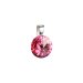 Stříbrný přívěsek s krystaly Swarovski růžový kulatý rivoli 34112.3 Rose