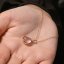 Pozlacený náhrdelník s pravým růženínem 12156.3 rose gold