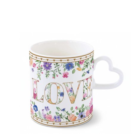 Sada dvou porcelánových hrnků 320 ml Kvetoucí láska