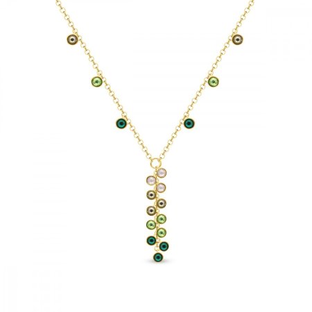 Náhrdelník zelený so Swarovski Elements Milipedo NKGROLO2038EM Emerald