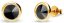 Náušnice čierne strieborné pozlátené sa Swarovski Elements Tiny Bonbon Studs KRG1122SS29J Jet 6 mm