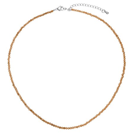Náhrdelník s pravými smoky quartz kamene 42012.3 oceľ