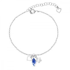 Náramek modrý se Swarovski Elements Serenity BMIX2201SA Sapphire
