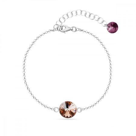 Náramek růžový se Swarovski Elements Candy  B1122SS47BLR  Blush Rose