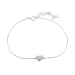 Náramek čirý se Swarovski Elements Srdce Krystal