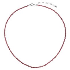 Náhrdelník s pravými garnet kameny 42012.3 ocel