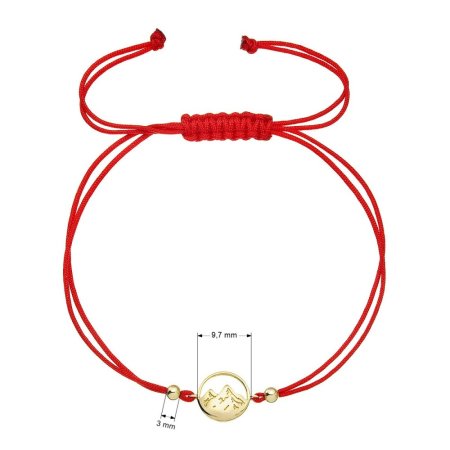 Kabbalah pozlacený náramek hory 13090.1 červený