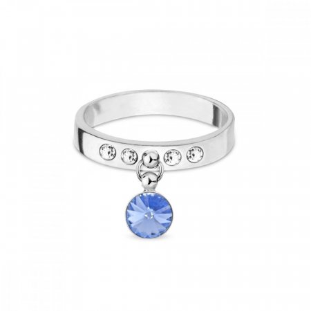 Prsten modrý se Swarovski Elements Glee PKO1122SS29LSC Light Sapphire