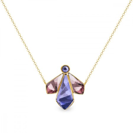 Náhrdelník fialový sa Swarovski Elements Falena NKFG47313TAAP Tanzanite
