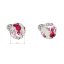 Stříbrné náušnice pecka s krystaly Swarovski mix barev kulaté 31336.3 Sweet Love