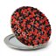 Kosmetické kapesní zrcátko se Swarovski Elements Corals V Červené