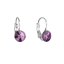 Náušnice Rivoli se Swarovski Elements tmavě fialová Amethyst 8 mm
