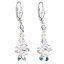 Strieborné náušnice visiace s kryštálmi Swarovski AB efekt strapec 31245.2 AB