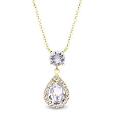 Stříbrný náhrdelník s krystaly Swarovski Elements Briselle NCPG4320CC Krystal