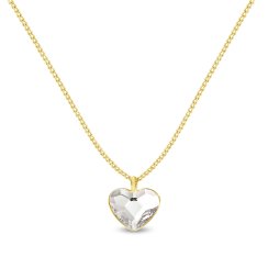 Náhrdelník čirý se Swarovski Elements Heart NG28086C Krystal