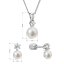 Perlová súprava so zirkónmi a bielou riečnou perlou 29073.1B