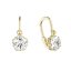Zlaté dětské náušnice visací kytičky s bílým zirkonem 991013.1 Krystal