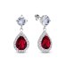 Strieborné náušnice visiace s kryštálmi Swarovski Elements Briselle KCP4320SCC Scarlet