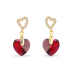 Náušnice červené se Swarovski Elements Amore KCSG622810SC Scarlet