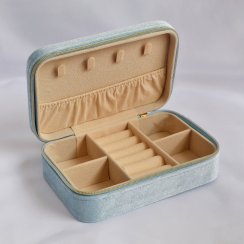 Šperkovnice obdélníková na zip SK0004 modrá