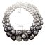 Náramok šedý so Swarovski Elements trojitý 33064.3 Grey