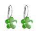 Náušnice so Swarovski Elements kvetinka zelená Peridot 10 mm