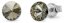 Náušnice šedé Rivoli se Swarovski Elements Sweet Candy Studs K1122SS29BD Black Diamond 6 mm