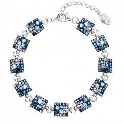 Stříbrný náramek se Swarovski krystaly modrý 33047.3 Blue Style
