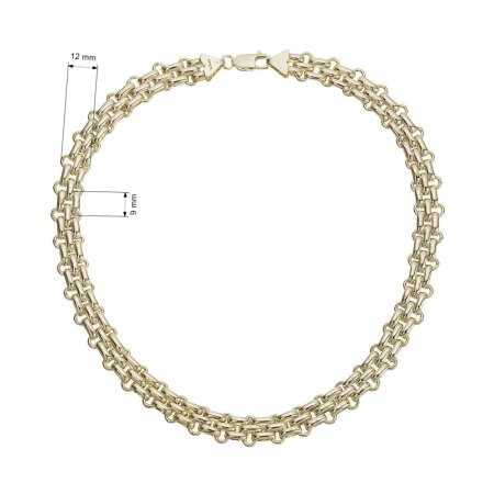 Masívny náhrdelník z pozlátených článkov 72088