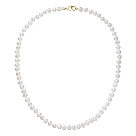 Perlový náhrdelník z riečnych perál so zapínaním zo 14 karátového zlata 922001.1/9260 biely