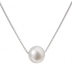 Perlový náhrdelník z pravých říčních perel bílý 22023.1