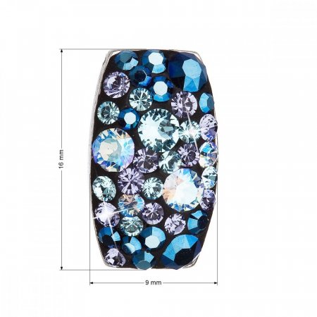 Stříbrný přívěsek s krystaly Swarovski modrý obdélník 34194.3 Blue Style