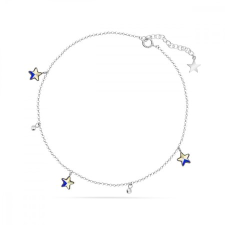 Retiazka na nohu dúhová so Swarovski Elements Vilo BA28163AB