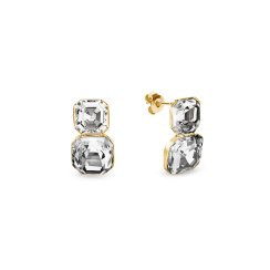 Náušnice čiré se Swarovski Elements Imperial Duo KTG44802CC Krystal