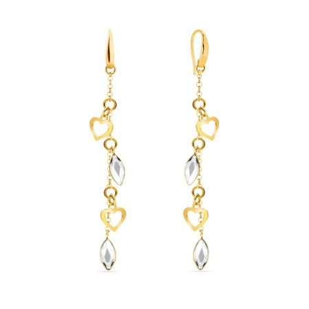 Náušnice číre so Swarovski Elements Euphoria KWGROLO22014C Krystal