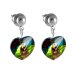 Náušnice se Swarovski Elements srdíčko Vitrail Medium 10 mm
