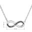 Strieborný náhrdelník s kryštálmi Swarovski čierne infinity, nekonečno 32023.5 Hematite