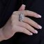 Strieborný prsteň s kryštálmi Swarovski biely 35028.1 Krystal
