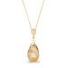 Stříbrný pozlacený náhrdelník se Swarovski Elements zlatá kapka Dainty Drop NG610616GS Gold Shadow