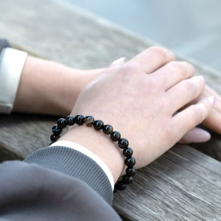 Náramek s minerálními kameny onyx 43056.3