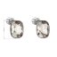 Strieborné náušnice pecka s kryštálmi Swarovski šedý obdĺžnik 31279.5 Silver Shade