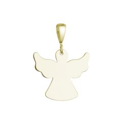 Pozlacený stříbrný přívěsek anděl 64091