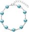 Náramok Rivoli so Swarovski Elements Light Turquoise 8 mm