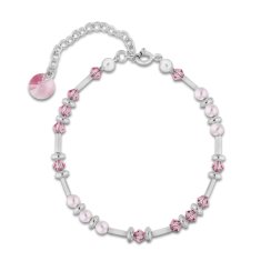 Náramok ružový Clematis so Swarovski Elements B58105328RLR Light Rose