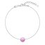 Strieborný náramok so syntetickým opál ružový guľatý 13019.3 Pink s. Opal