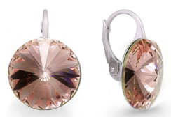Náušnice růžovo oranžové Rivoli se Swarovski Elements Sweet Candy KA112214VR Vintage Rose 14 mm
